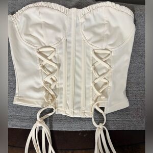 Fashion Nova Cream Corset Top